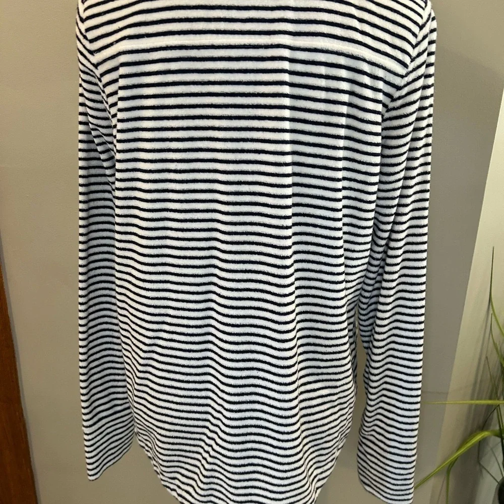 Vineyard Vines Striped Shep Shirt French Terry 1/4 Zip Pullover Women S - Picture 11 of 14